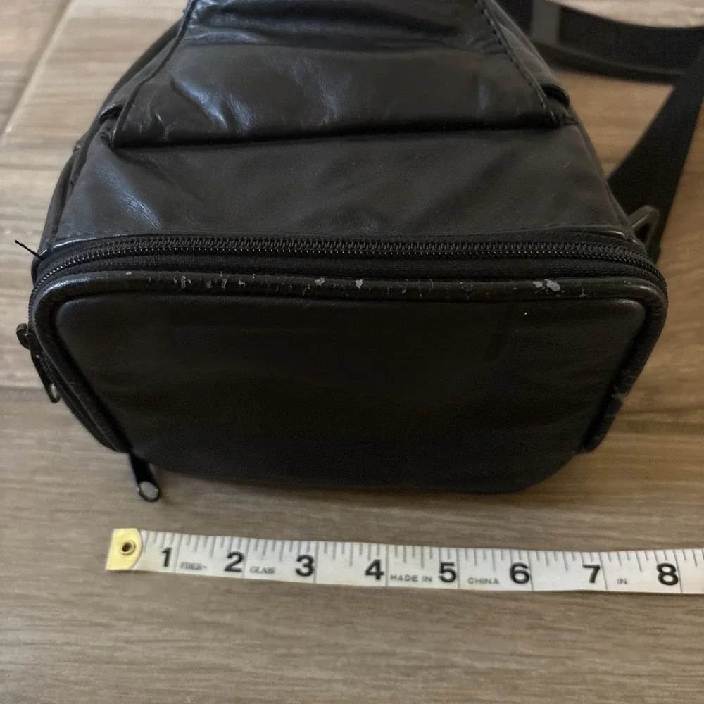 Black ? Leather Camera Bag